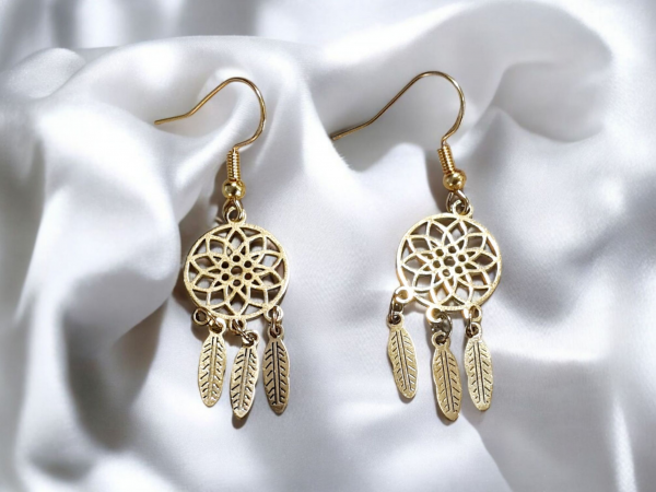 Boucles oreilles attrape rêve