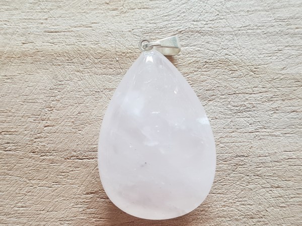 pendentif quartz rose goutte